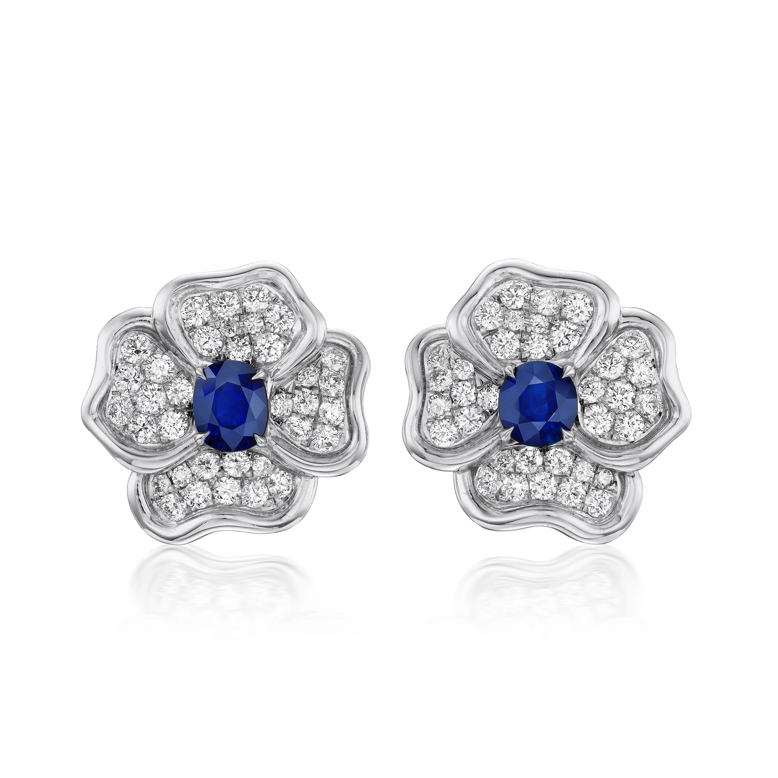 2.09 ctw Burma Sapphire Earrings Front.jpg