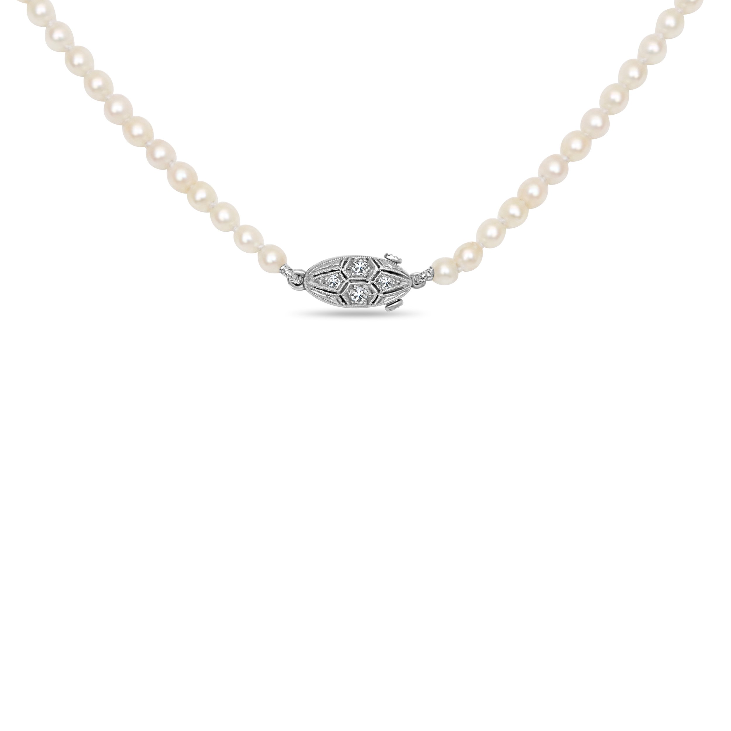 Natural Pearl Necklace by Cartier clasp