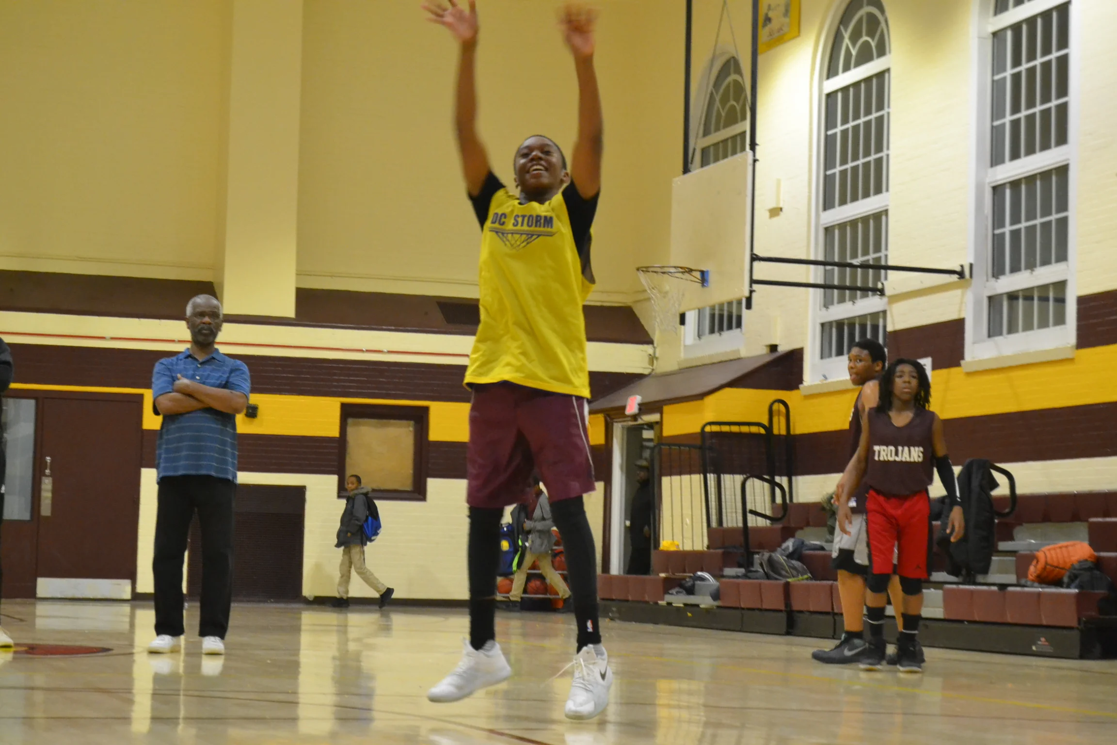 Will and Antwan train with Coach Meyers