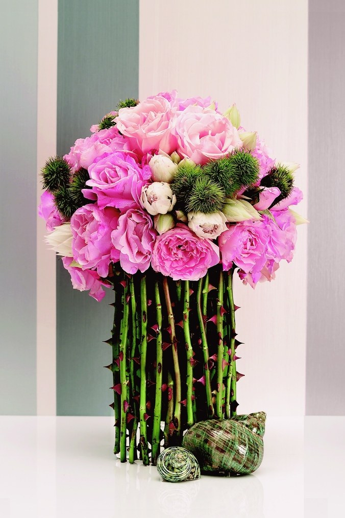 Oscar Mora flower arrangement.