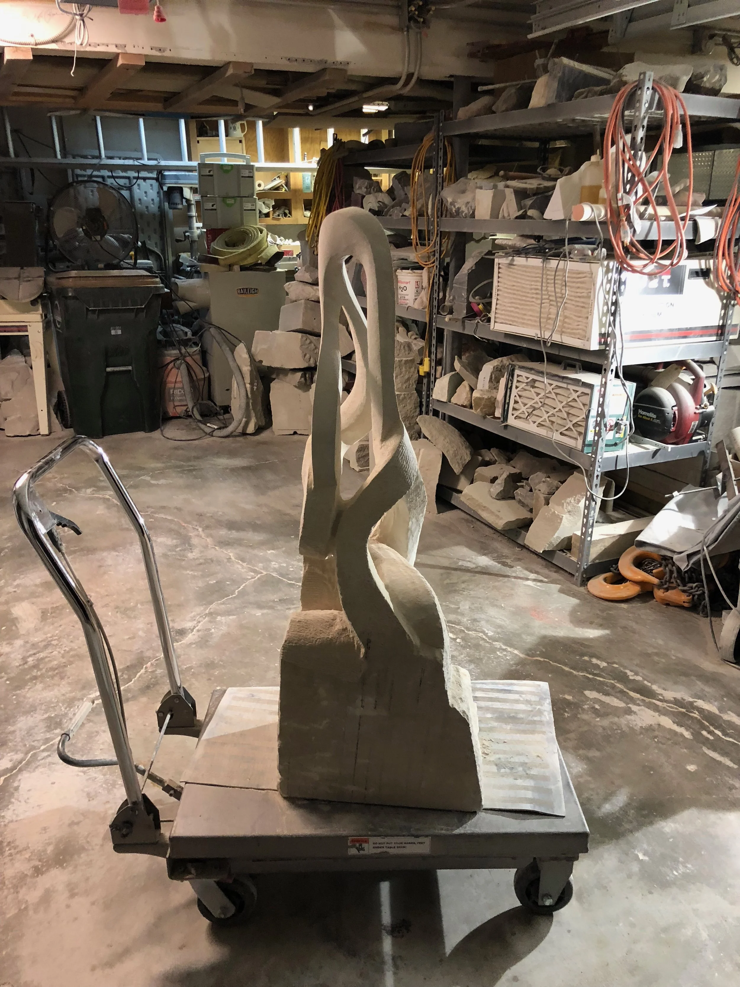 In Progress Indiana Limestone Sculpture