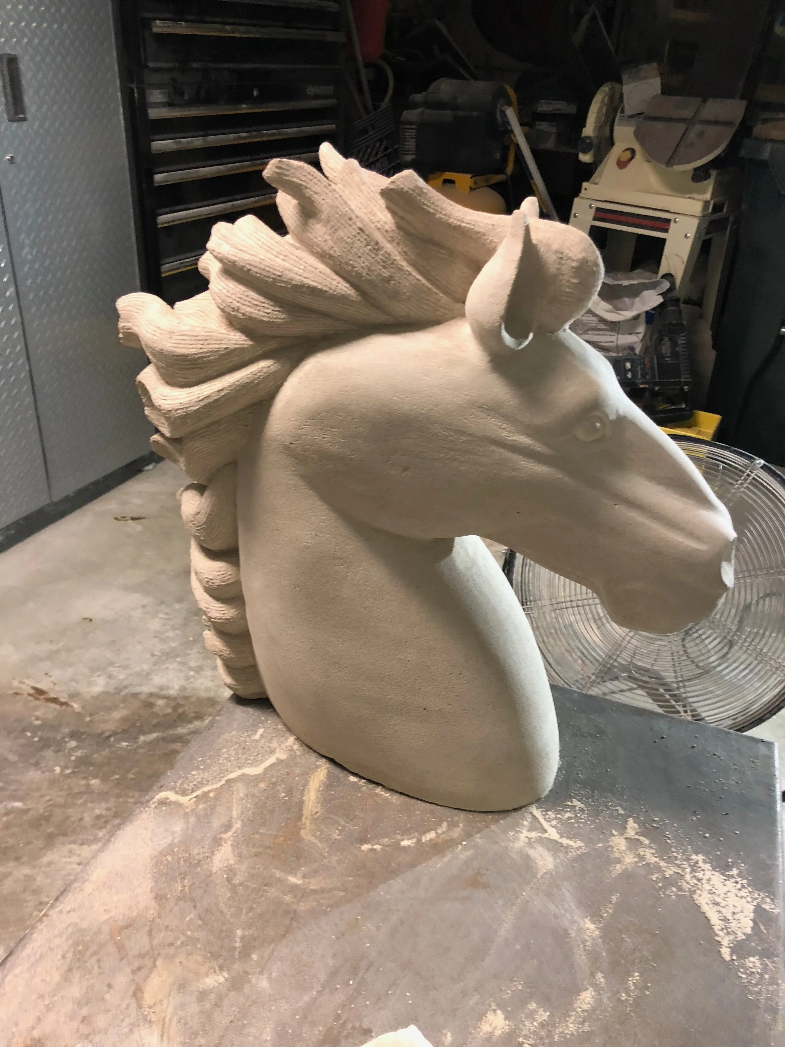 The Limestone Horse Head is Ready for the Interview