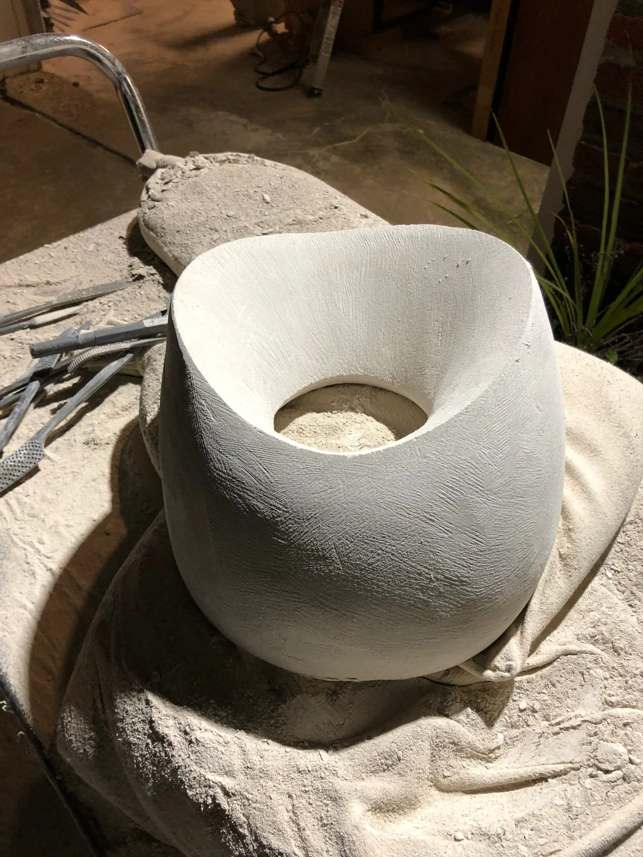 New In Progress Indiana Limestone Sculpture By Mike McCarthy