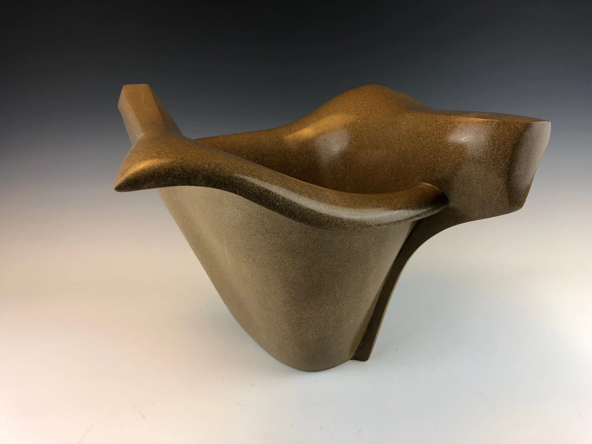 Indiana Limestone Vessel Sculpture by Mike McCarthy