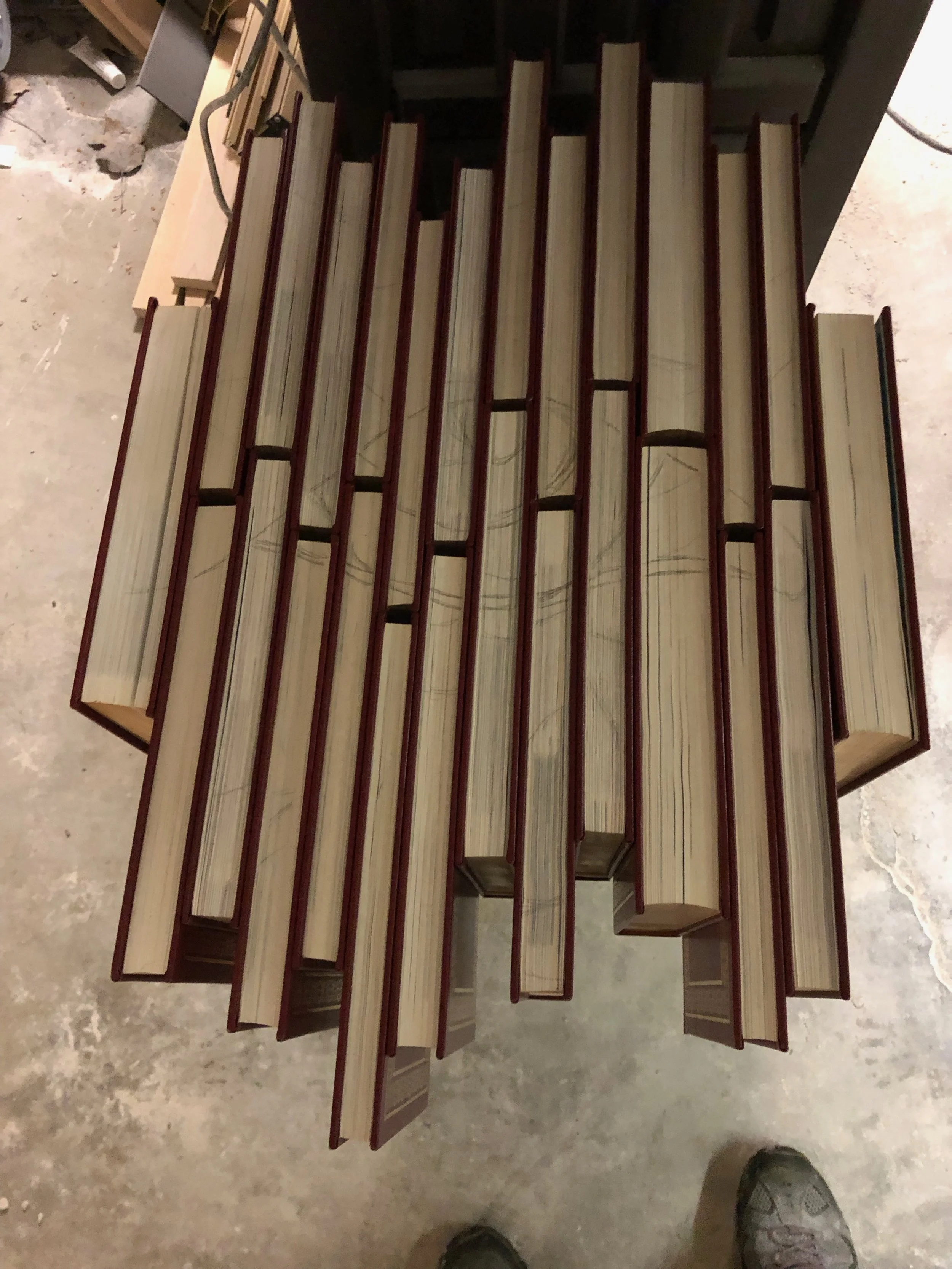Books are the Material for a New Sculpture by Mike McCarthy