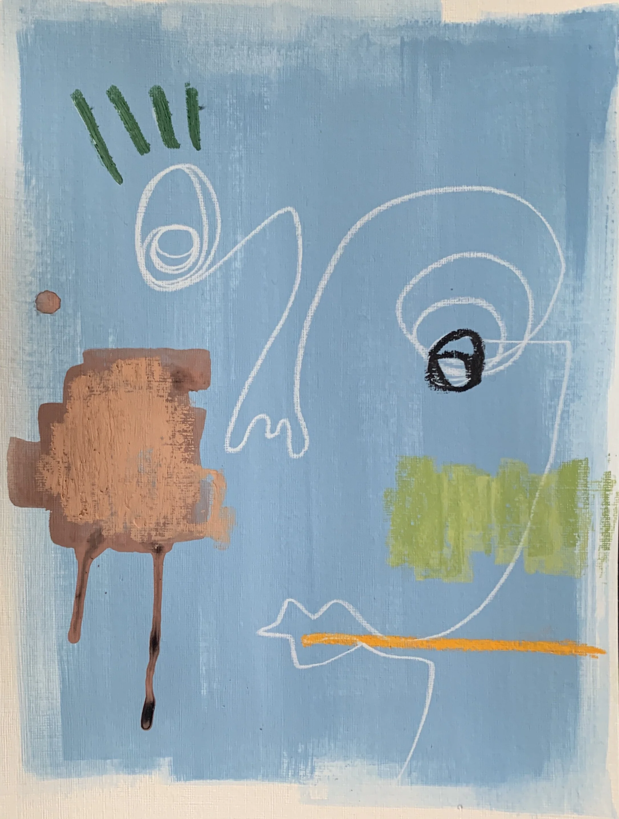  acrylic, gouache, pastel on paper  9”x12”  $95 