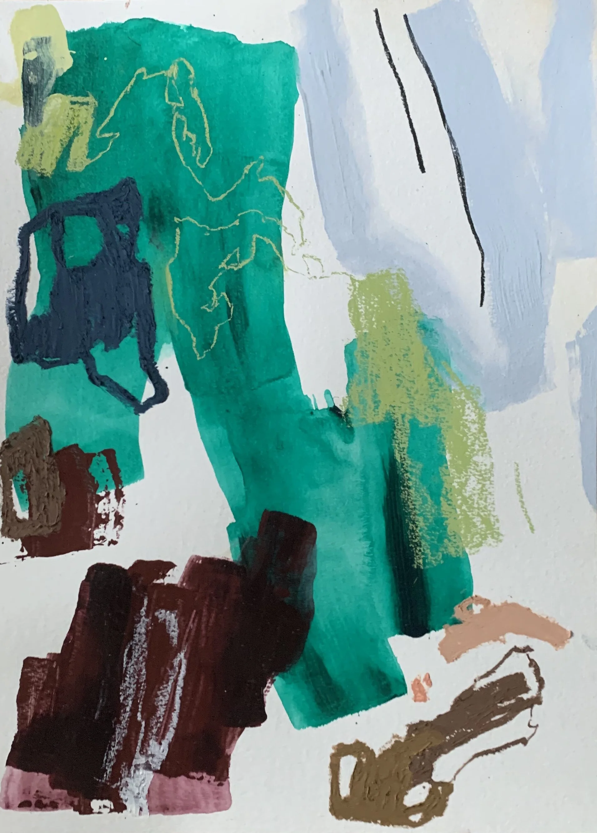  gouache, acrylic, pastel, charcoal on paper   11.5”x 16”   $325 