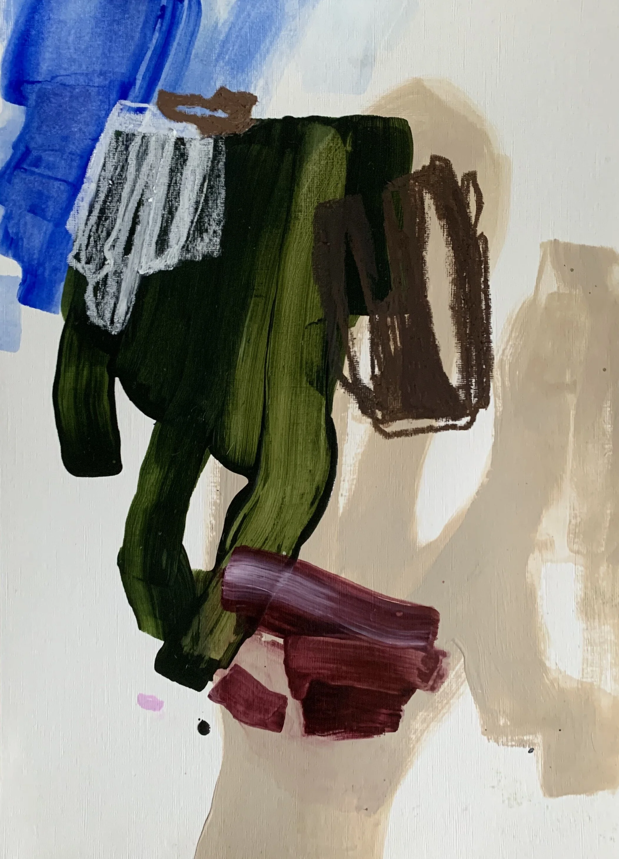  11.5”x16”  gouache, acrylic, pastel on paper  $325 