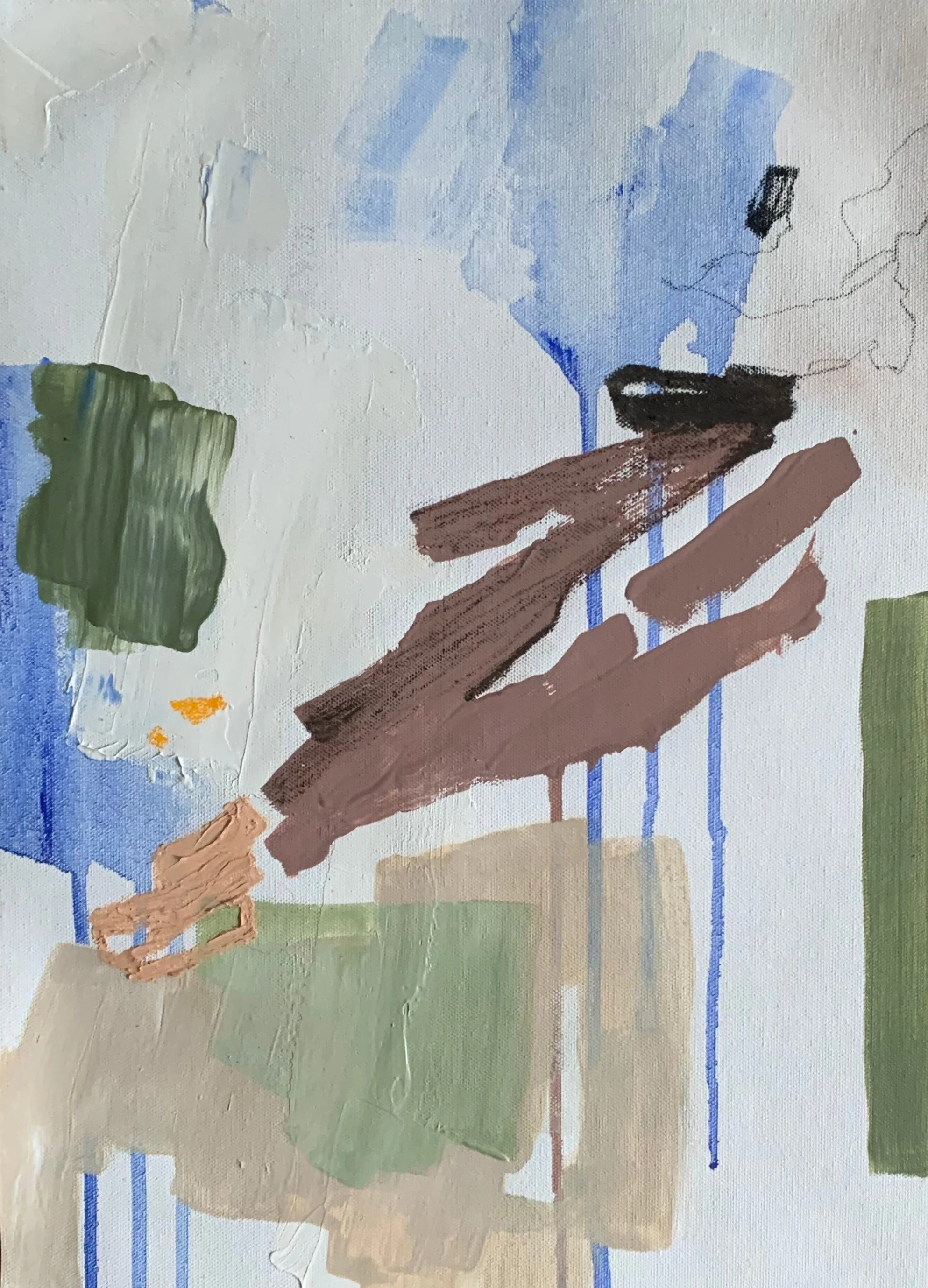  11.5”x16”  acrylic, gouache, pastel, charcoal on canvas paper  $325 