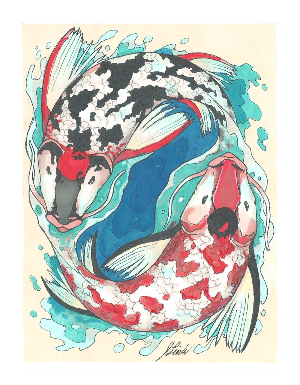 Pisces Birthday Card Carte D Anniversaire Poisson Joellw