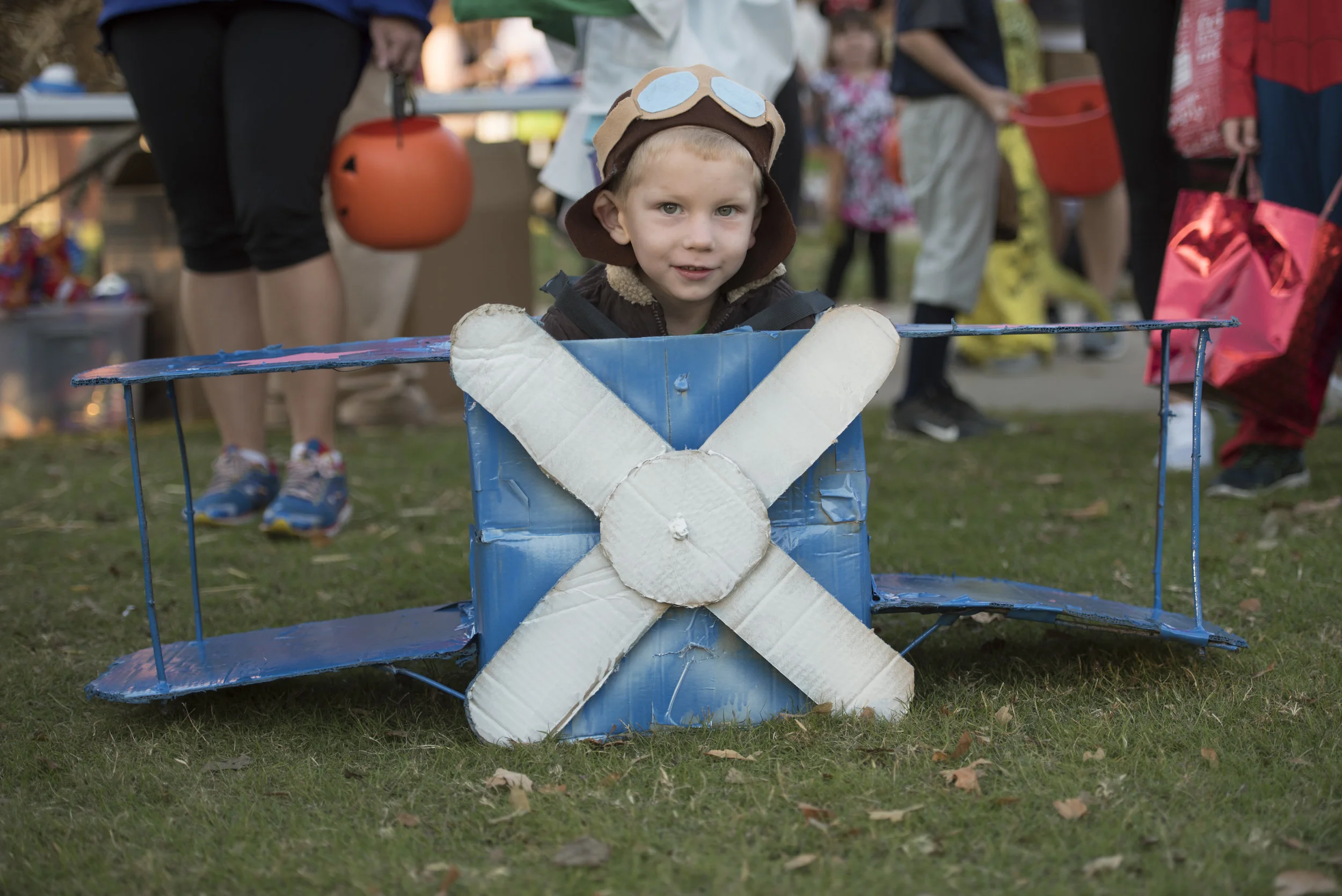 Four-year-old Keegan Jenkins is ready for flight at the Western Kentucky University's Trunk or Treat October 26th, 2017. 
