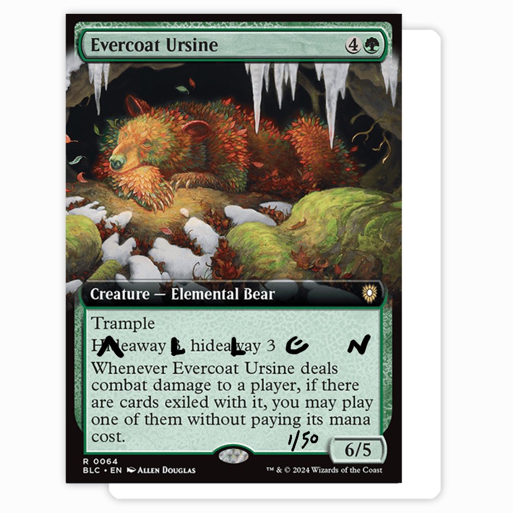 Evercoat Ursine" (extended art) Magic: the Gathering Artist Proof  CRYPTID  VISIONS