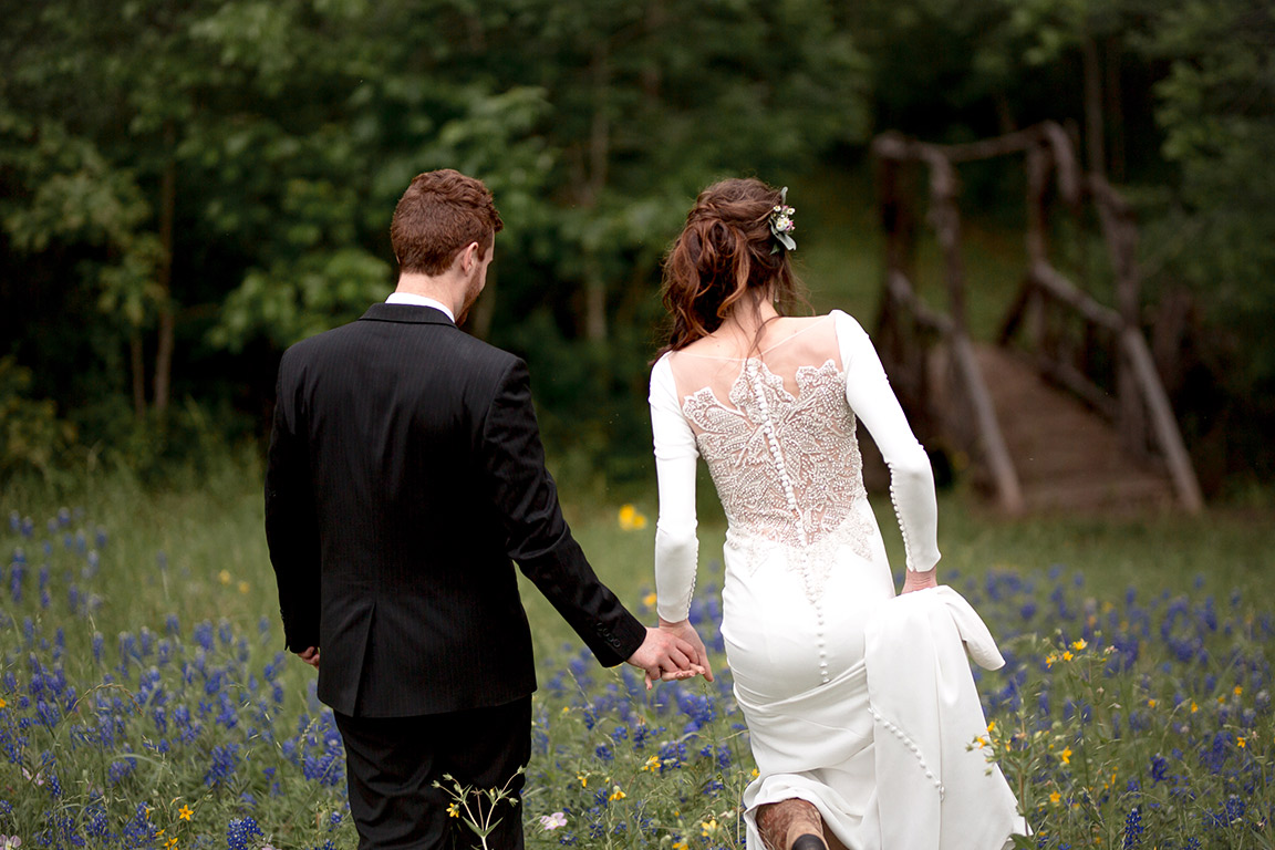 Walking through the wildflowers.