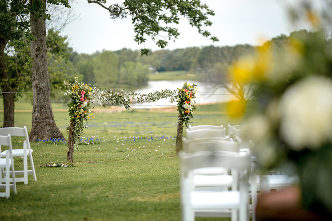 Ceremony by the flowers