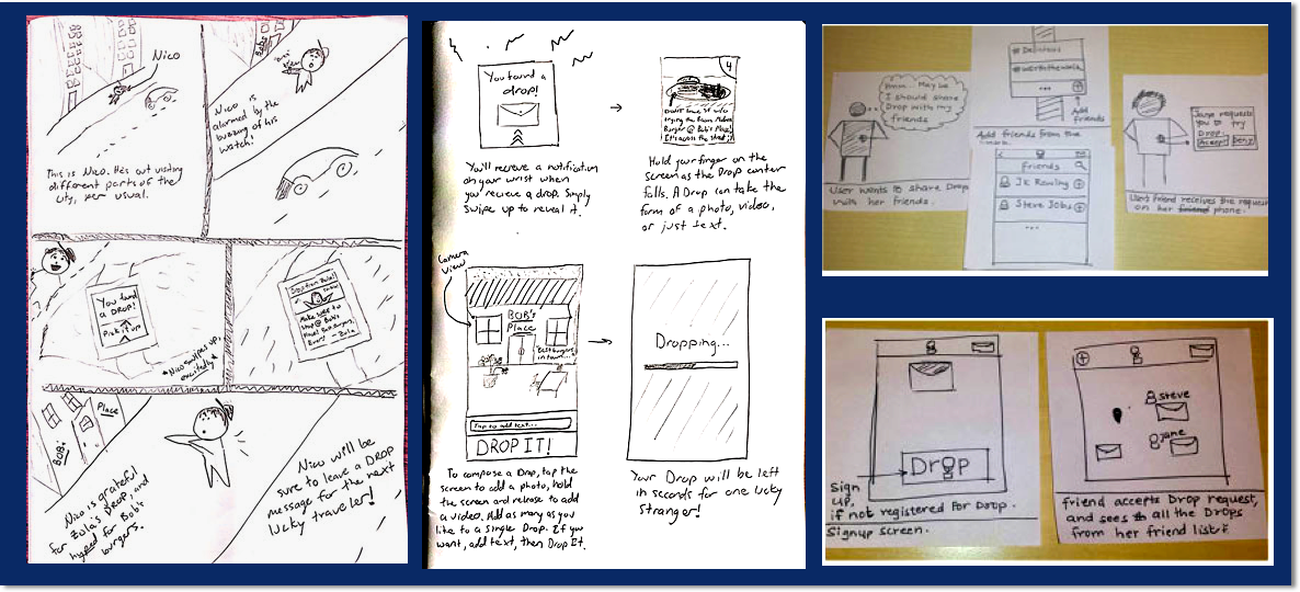 Storyboards collaboration with the team