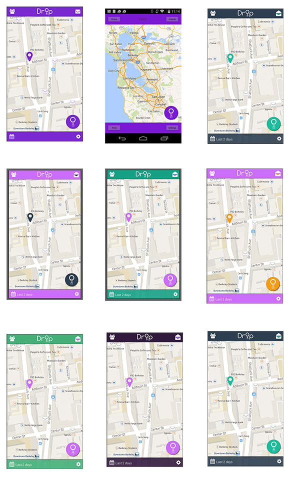 Visual design iterations