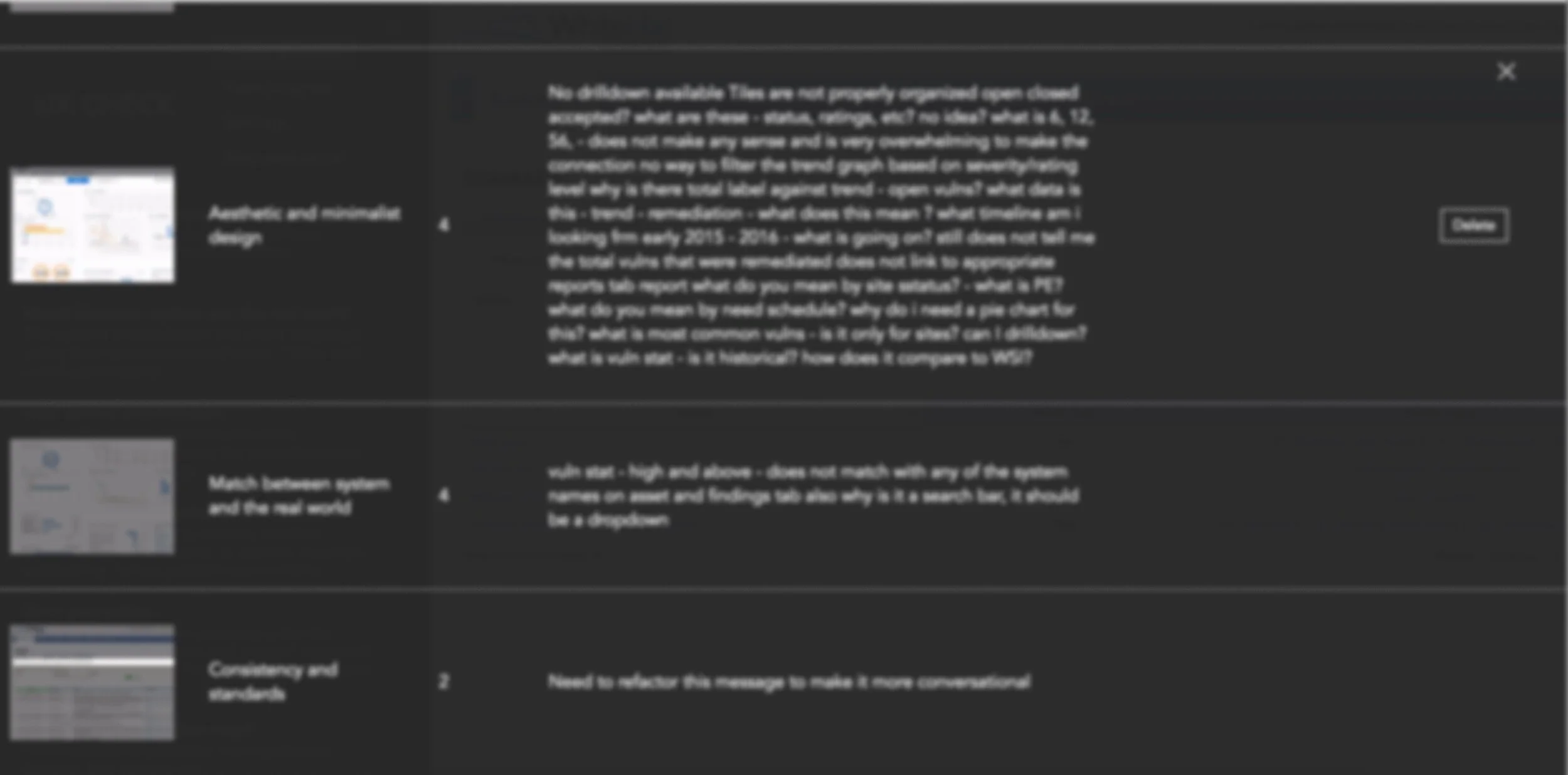 Heuristics evaluation