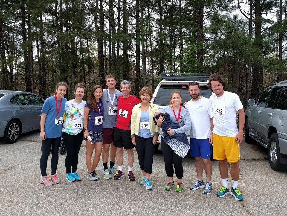 For my Dad's 60th birthday, every member in my family participated in either the 5k or 10k Gwinnett Life Run (ages 60 all the way down to 3 months)