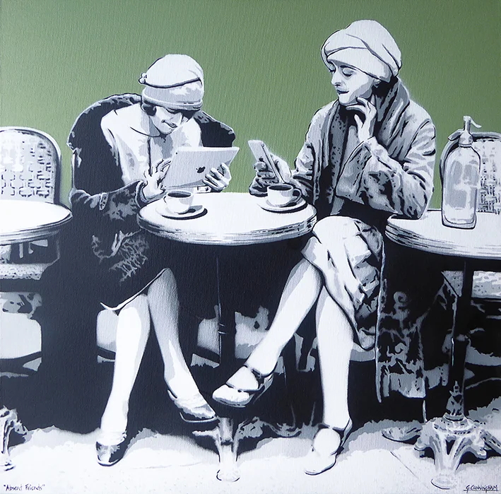 'Absent Friends' 76 x 76cm SOLD
