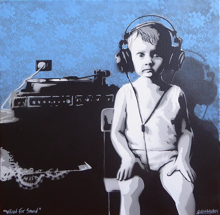 'Wired For Sound' 50 x 50cm $550
