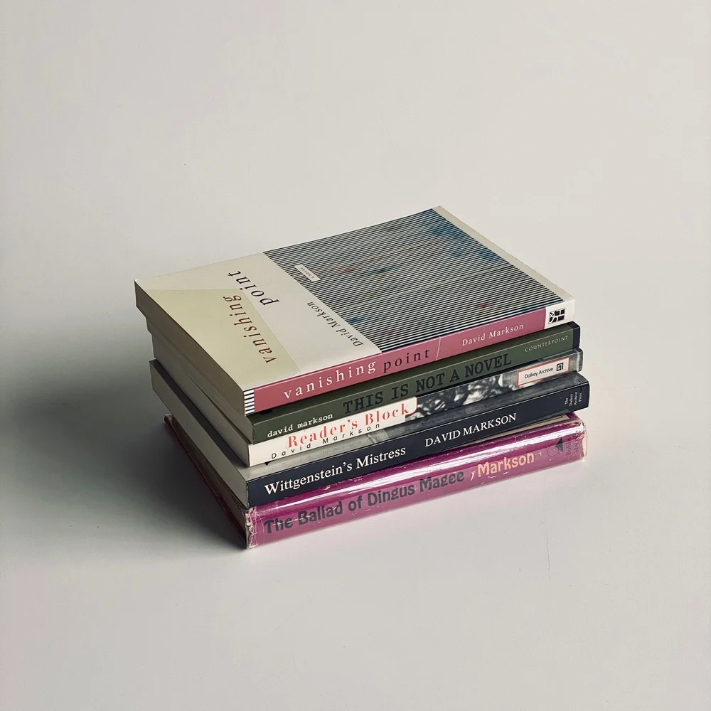 David Markson Book Lot by David Markson *SIGNED, Presentation