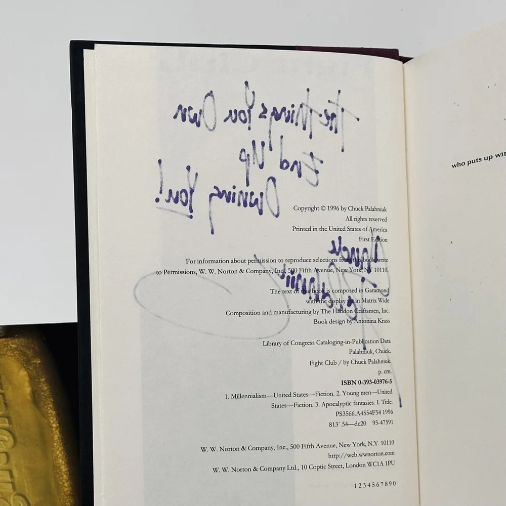 Fight Club by Chuck Palahniuk *Signed w/ Promo* — RED FOX RARE BOOKS