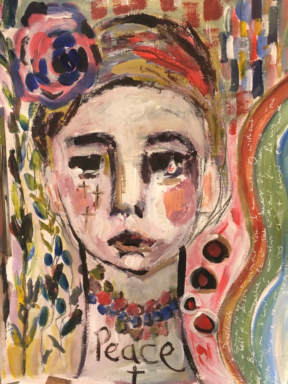 My piece from the workshop - a bit psychedelic, I think...