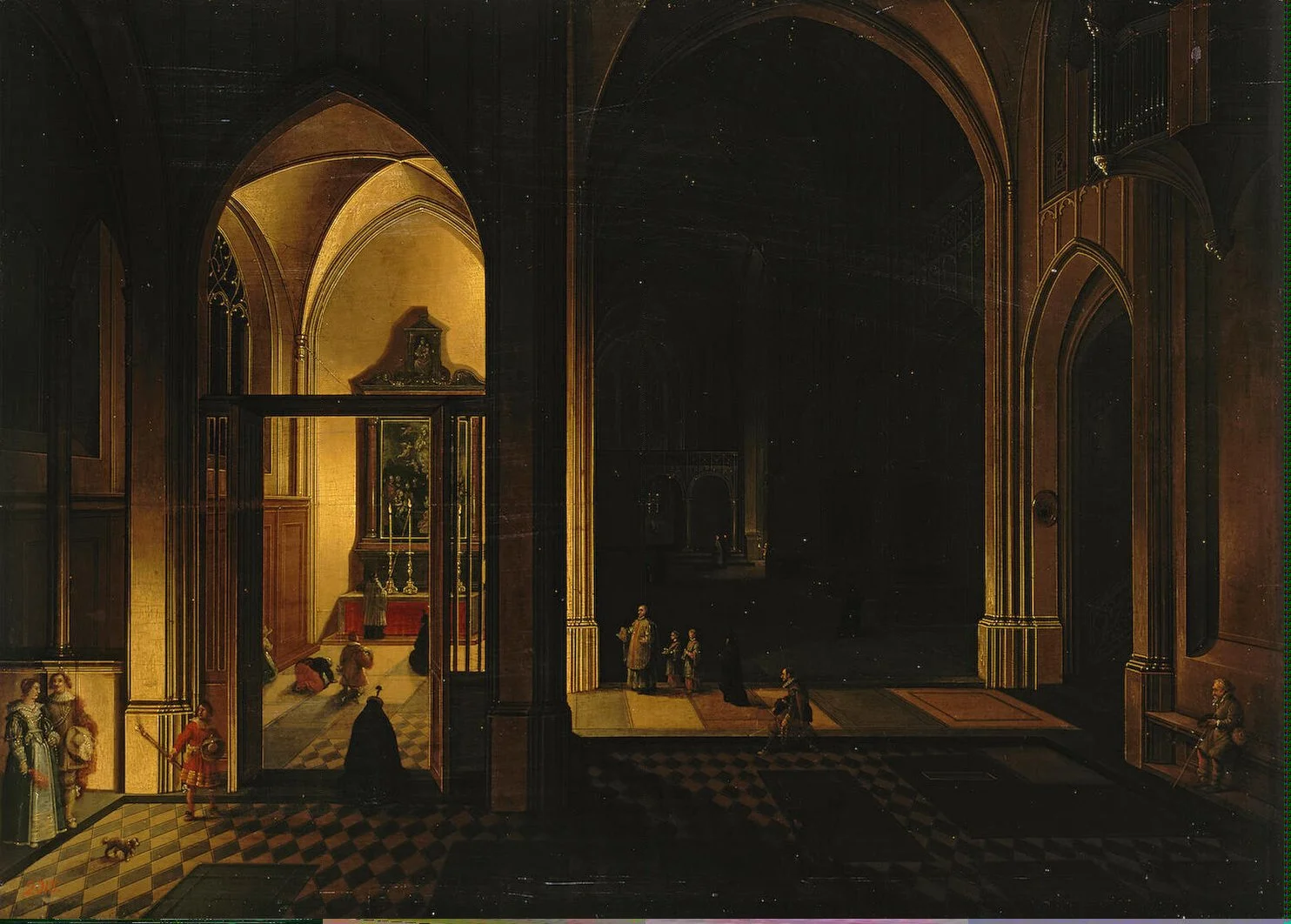 'Interior of a Gothic Church' (1649) by Pieter Neeffs I; State Hermitage Museum, St. Petersburg