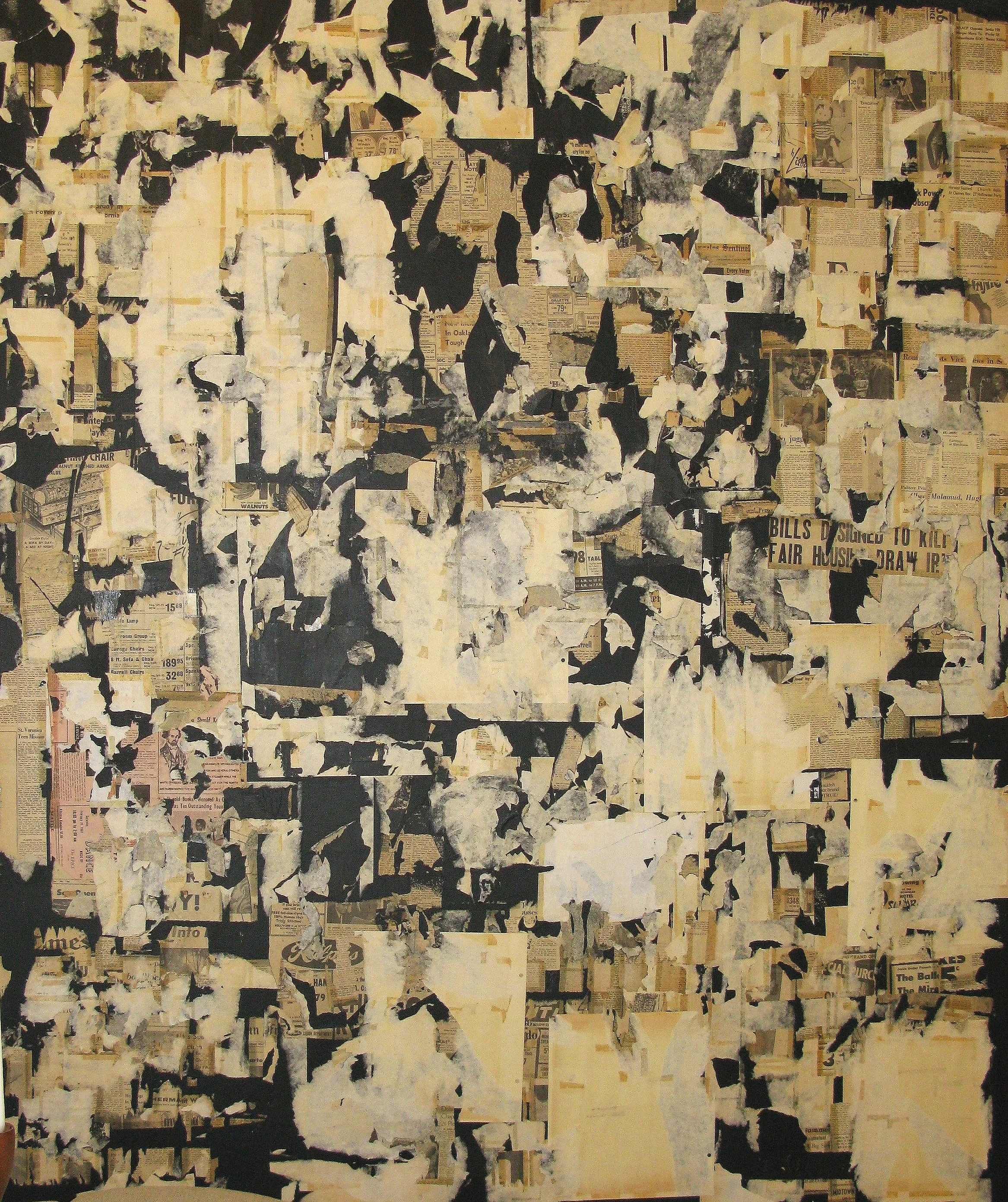 Untitled, acrylic, paper on canvas