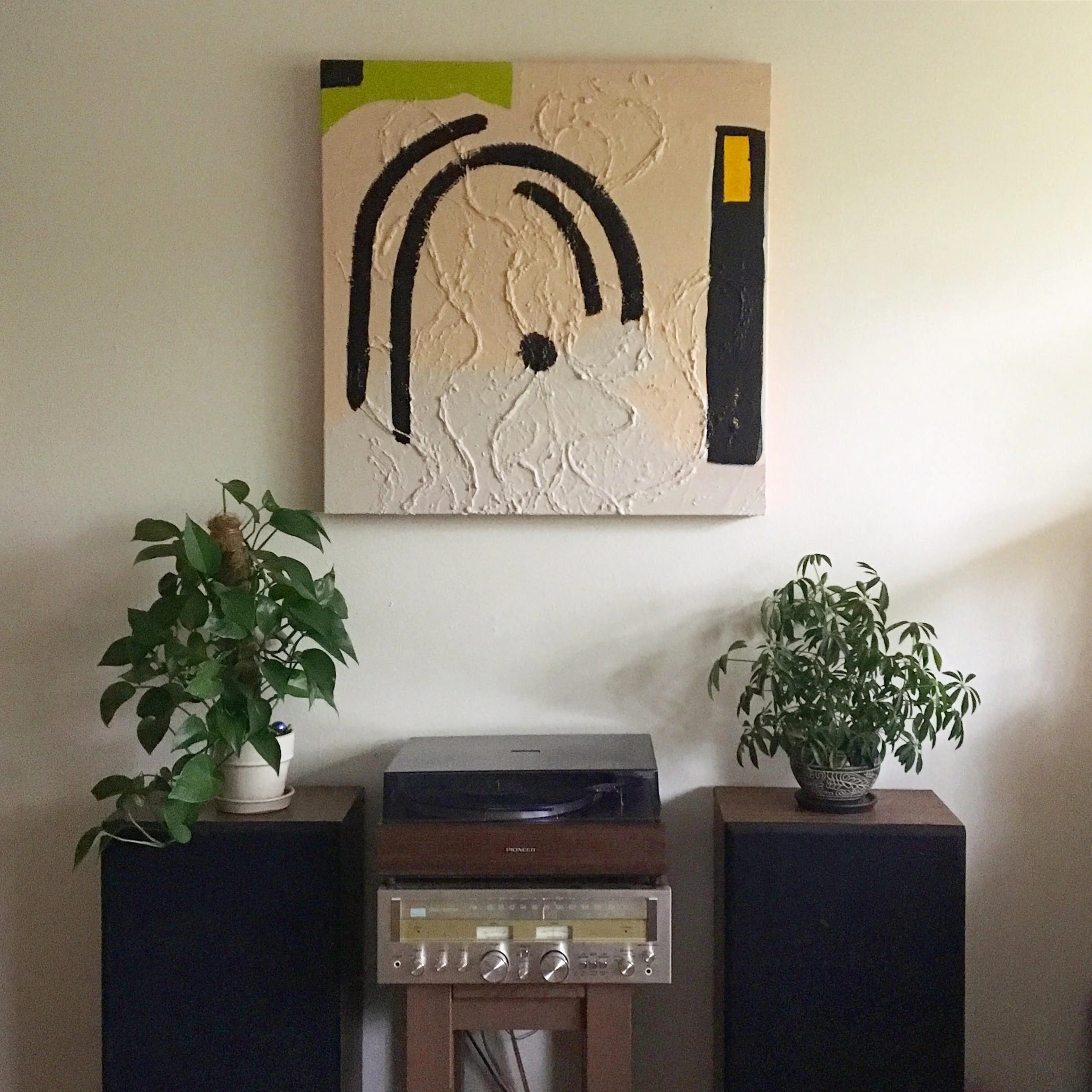 This is the piece after Elaine painted it.