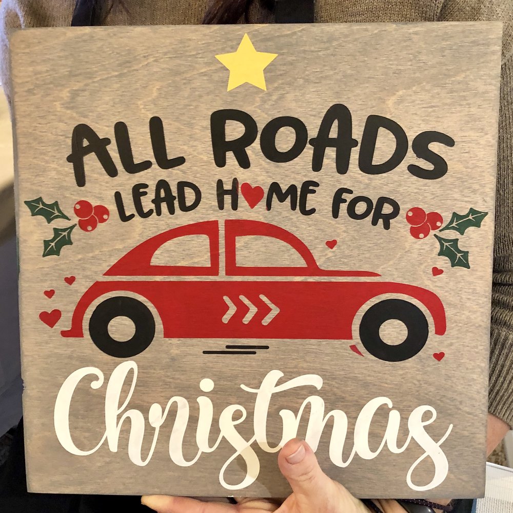 All Roads Lead Home For Christmas Paradise Paint Parties Gifts