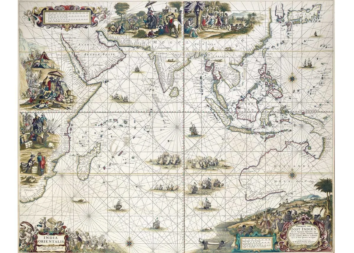 Map of the Indian Ocean, Hendrik Doncker, 1664, Jason C. Hubbard Collection