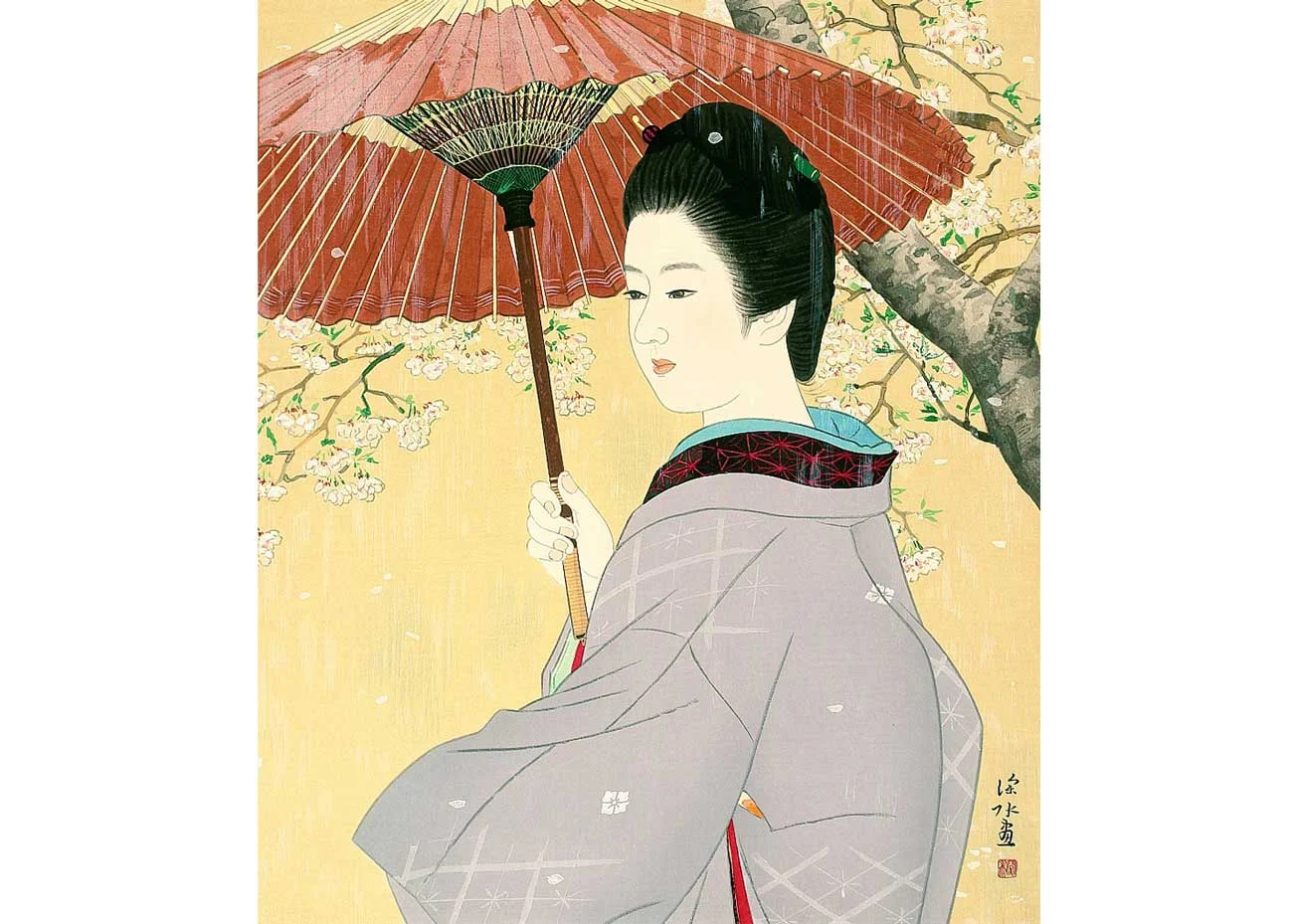 © Shinsui Ito, Spring Rain, 1966