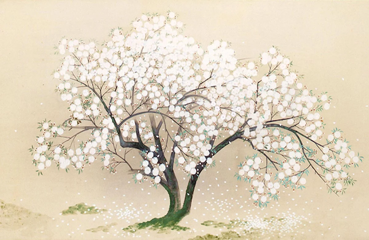 © Kokei Kobayashi, Cherry Tree at the Graves of Anchin and Lady Kiyohime, 1930
