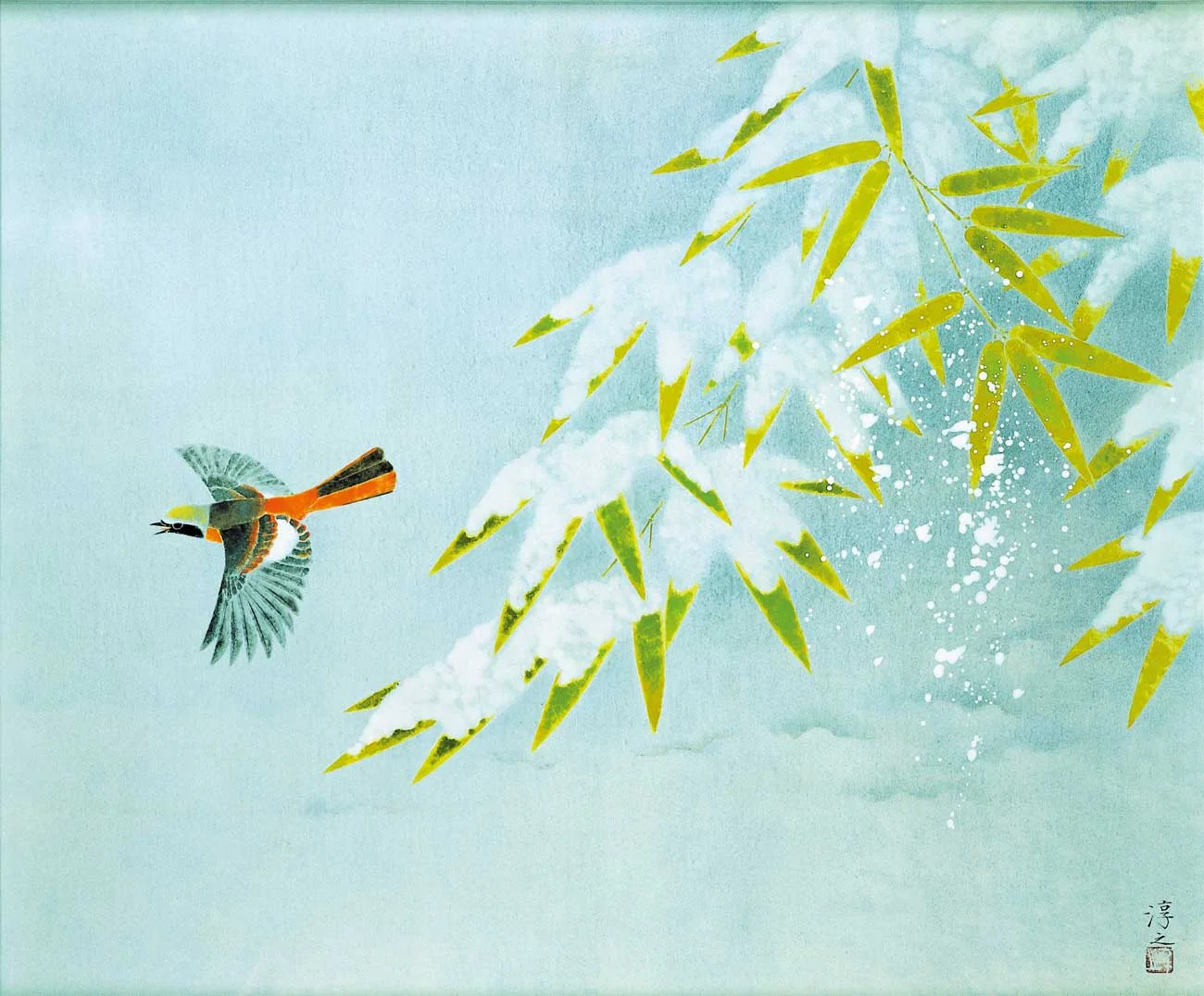 ©Atsushi Uemura, Winter Jobitaki (Phoenicurus Auroreus), 1990