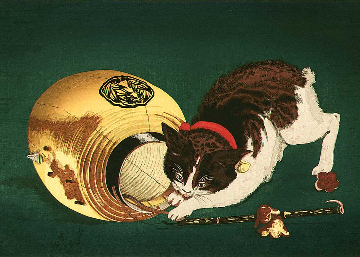 Lys høj manuskript 20 Greatest Japanese Cat Paintings You Will Love