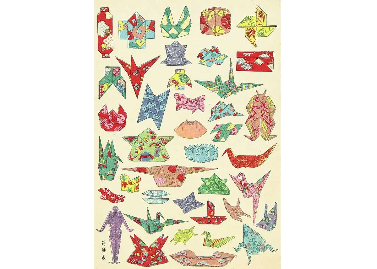 Origami Print, Artist Unknown, About 1900