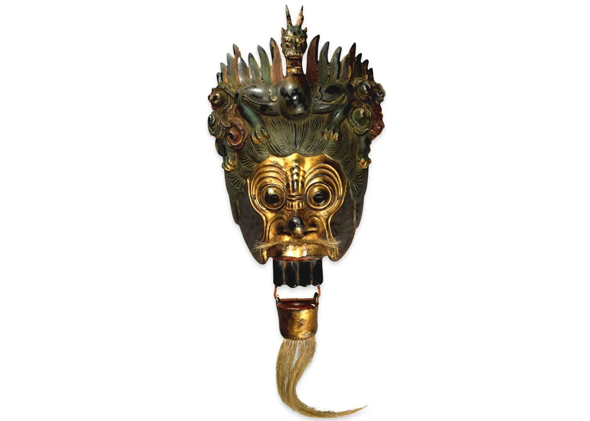 © Lacquered Wooden Bugaku Mask of the Dragon King, 17th Century, British Museum