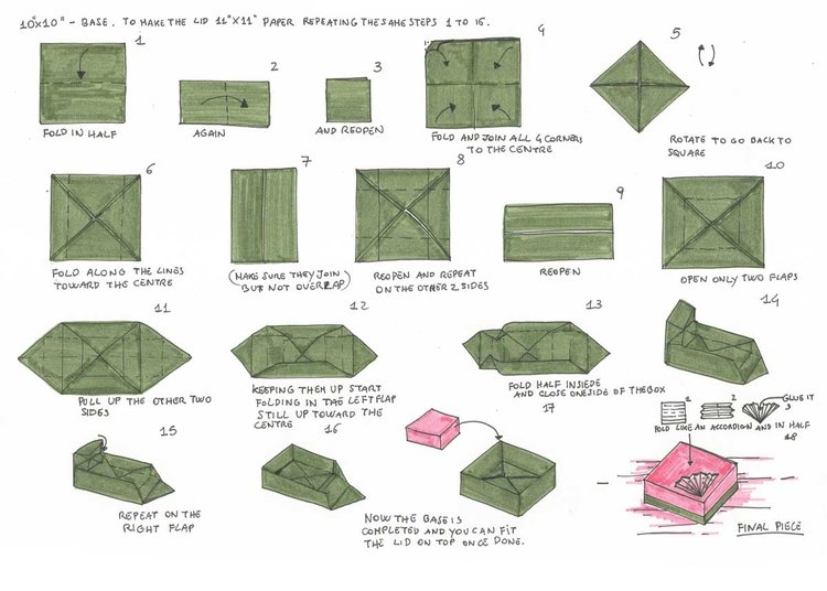 Wie macht man eine Origami-Schachtel?