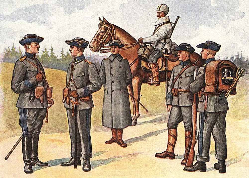 Swedish Soldiers in Military Backpacks
