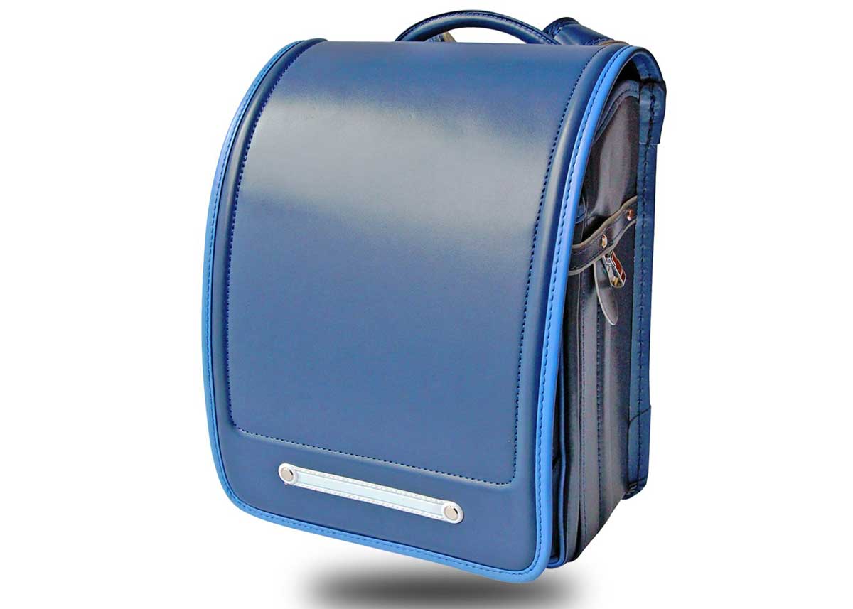 ransel randoseru Fully-Automatic Japanese School Bag for Boys Senior PU Leather Large Capacity Light Weight Rain Cover（26×19×36cm） 