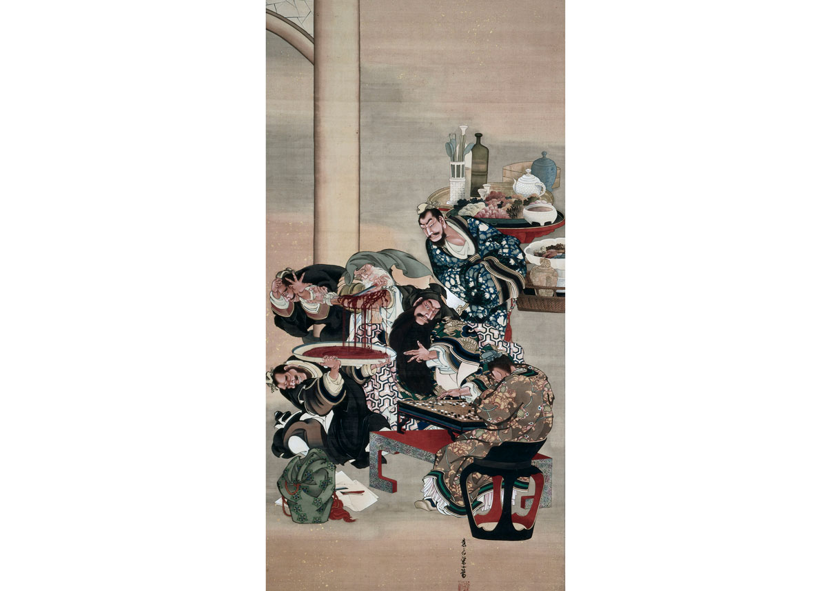 Hua Tuo Operating on the Arm of Guan Yu, by Katsushika Oi, 1840s