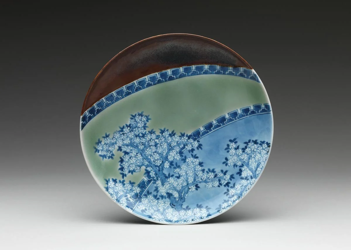 Nabeshima Dish with Cherry Blossoms, 17th Century, The Met Museum