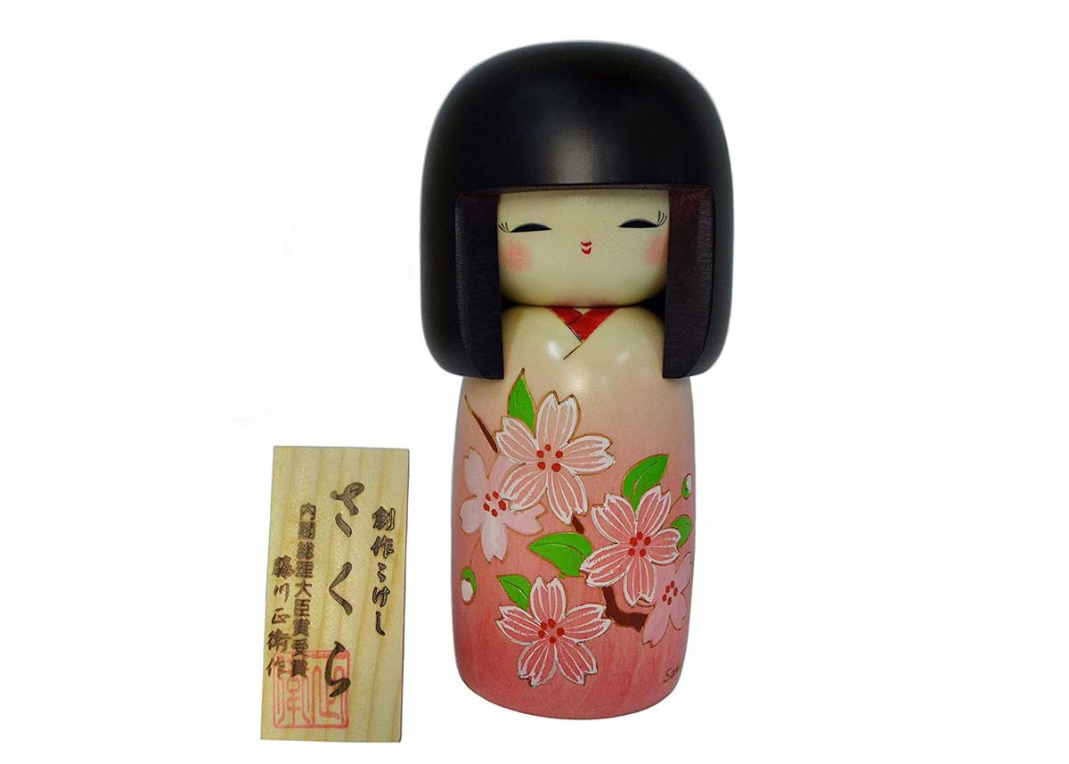 4 Seasons Handmade in Japan Japanese Kokeshi Doll Authentic 
