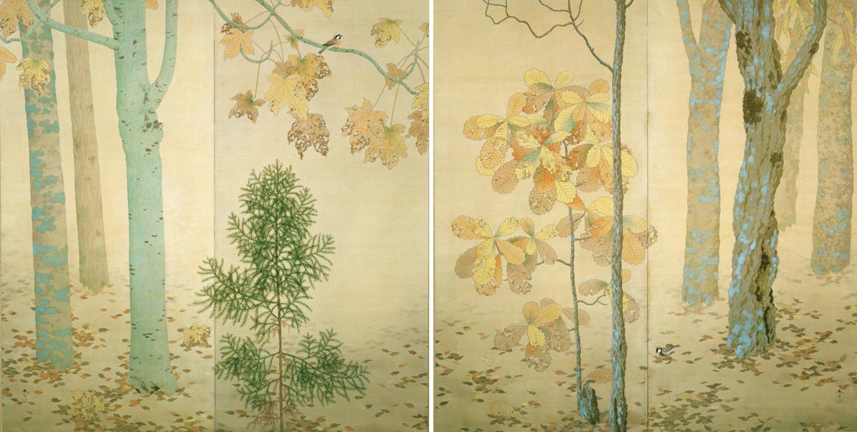 Fallen Leaves by Shunso Hishida, 1909, Museum of Modern Art, Ibaraki