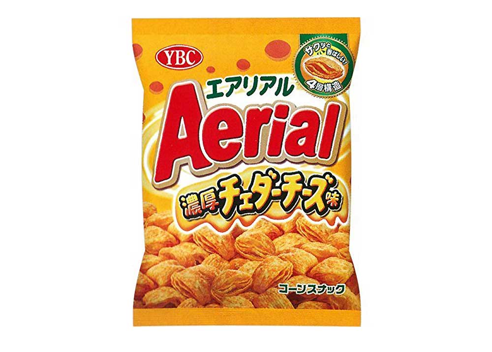 Aerial Cheese Corn Snack