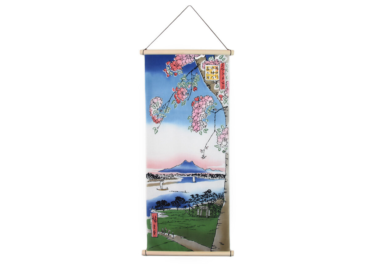 Tapestry Tenugui Hanging Poles for Japanese Furoshiki Poster Kyoto 