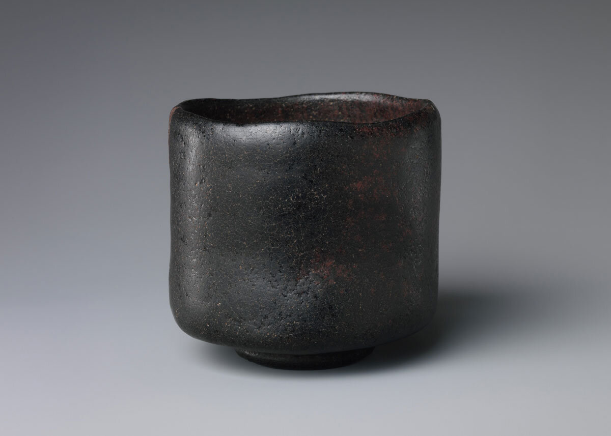 Tea bowl with black glaze attributed to Chojiro, early 17th century,  The Metropolitan Museum of Art , New York