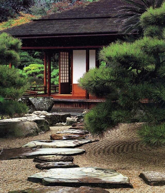 An important part of the traditional tea ceremony is crossing the tea garden.
🔻
The stepping stones are carefully placed to afford different views of the garden with each step.