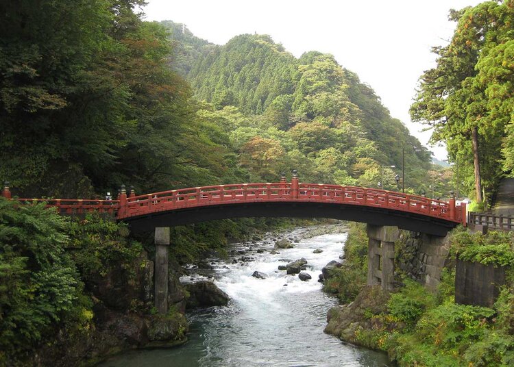 Shinkyo-Brücke in Nikko, Japan